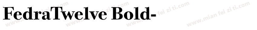 FedraTwelve Bold字体转换